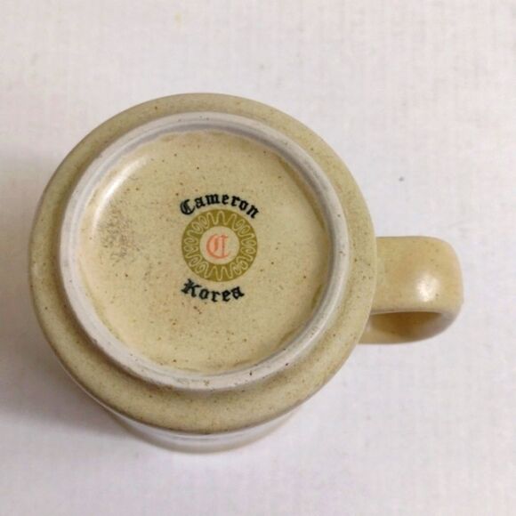 Vintage Coffee Mug Beige Robin Red Breast Pattern Cameron Korea - Picture 3 of 8